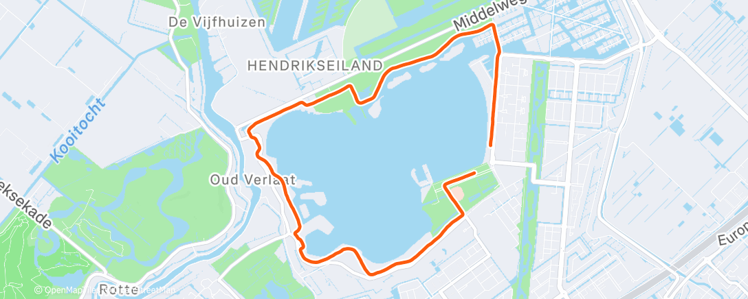 Map of the activity, Ochtendloop