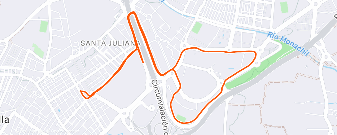 Mapa de la actividad (Carrera de mañana)