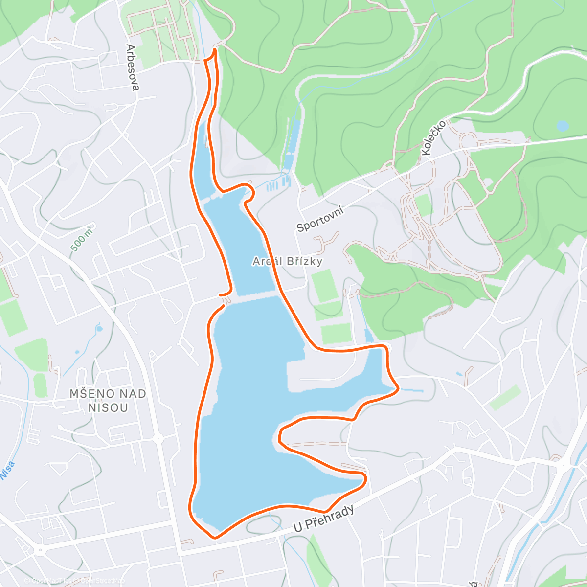 Map of the activity, Team předvánoční proběhmutí.