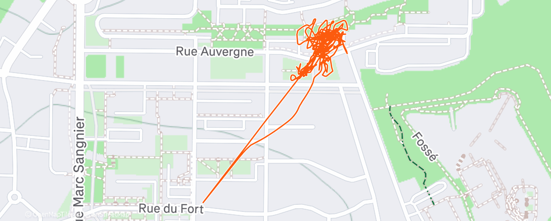 Map of the activity, Lunch Ride