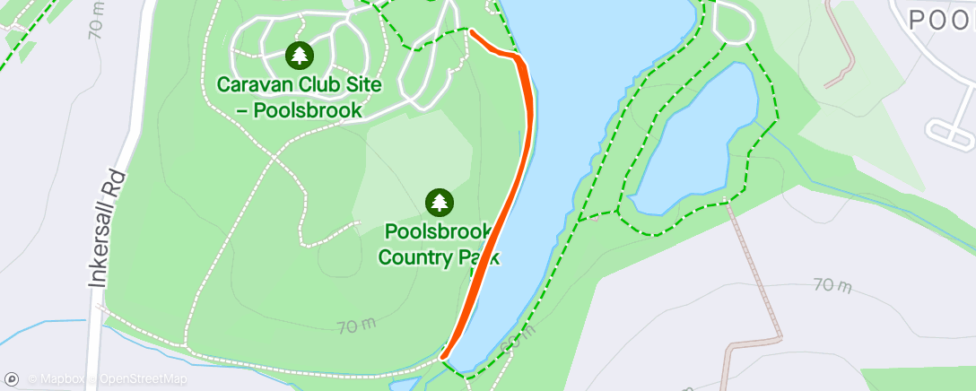 Map of the activity, Poolsbrook WU