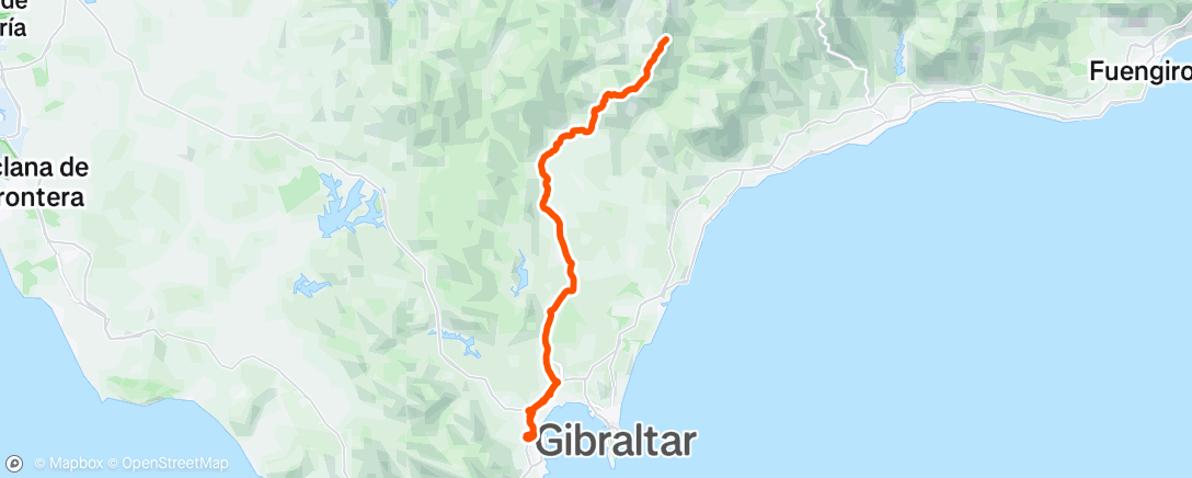 Map of the activity, Bicicleta por la mañana
