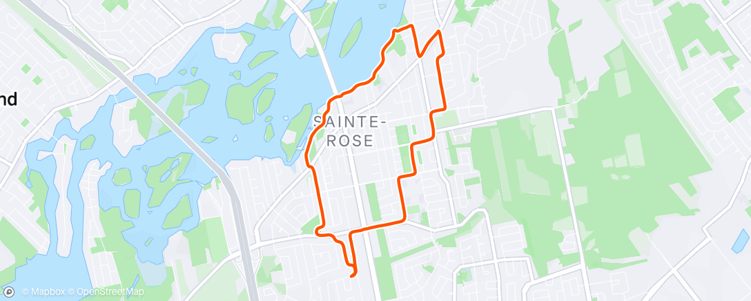 Map of the activity, Morning Run