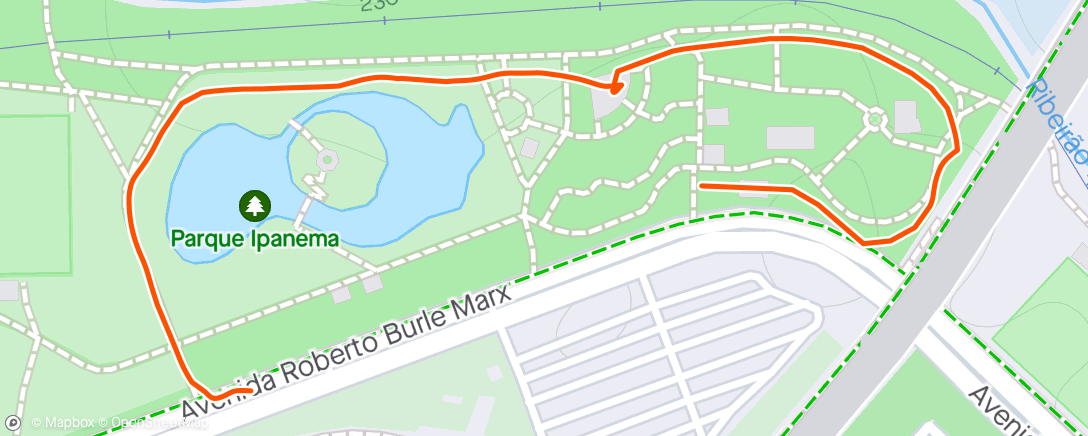 「Evening Run」活動的地圖