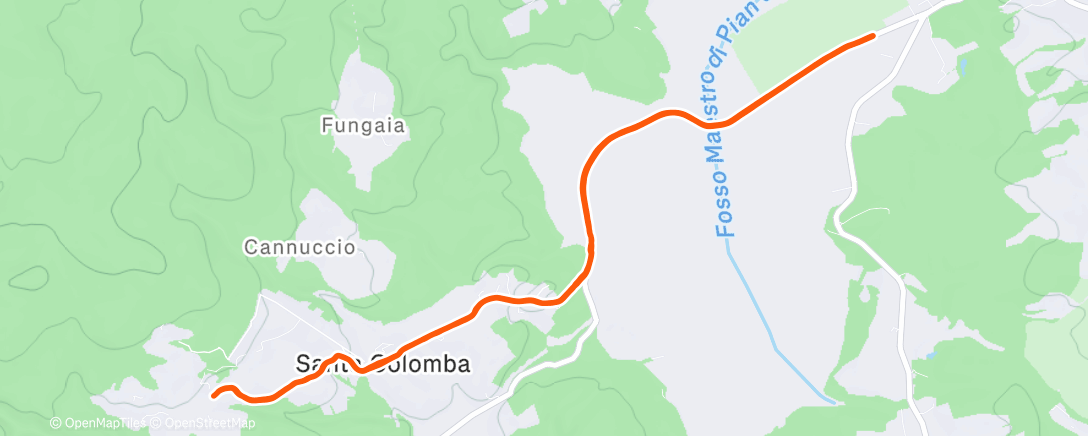 Map of the activity, Corsa dell'ora di pranzo