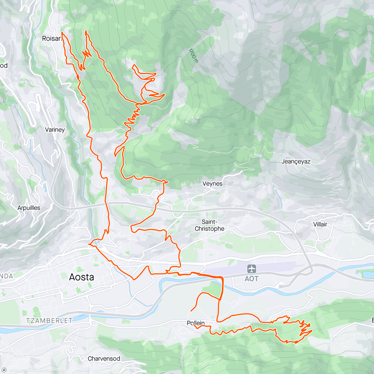 Map of the activity, Blavy + Gr Brissogne