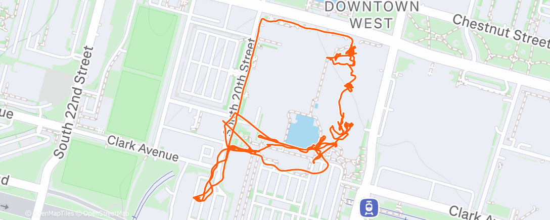 Map of the activity, Lunch Run