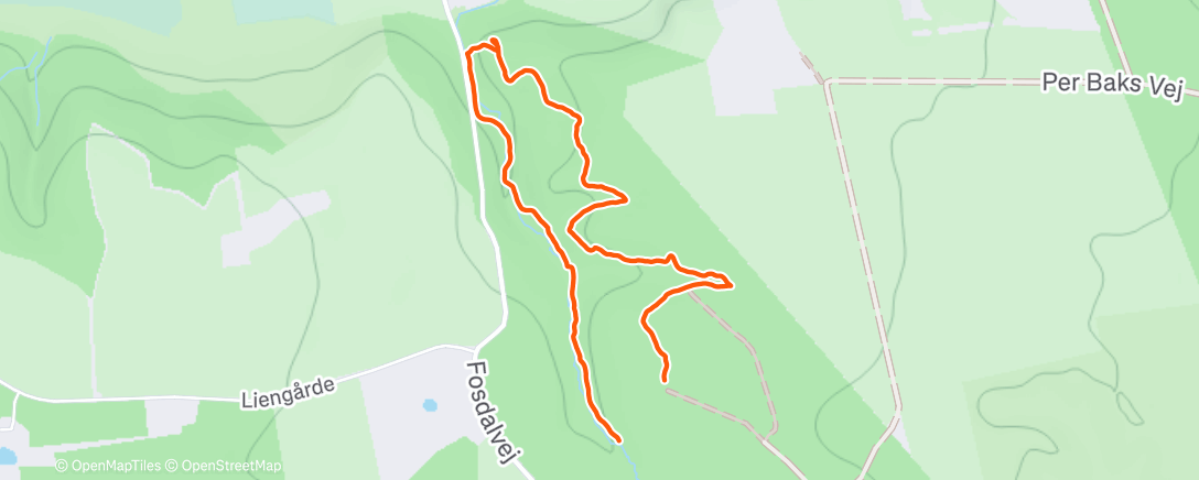 Map of the activity, Afternoon Walk