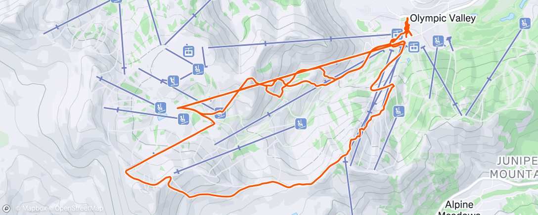 Map of the activity, Forgot to start the watch but you get the idea. Palisades, including a little hike-to KT lap 💯