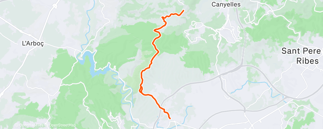Mapa de la actividad (Carrera de montaña a la hora del almuerzo)