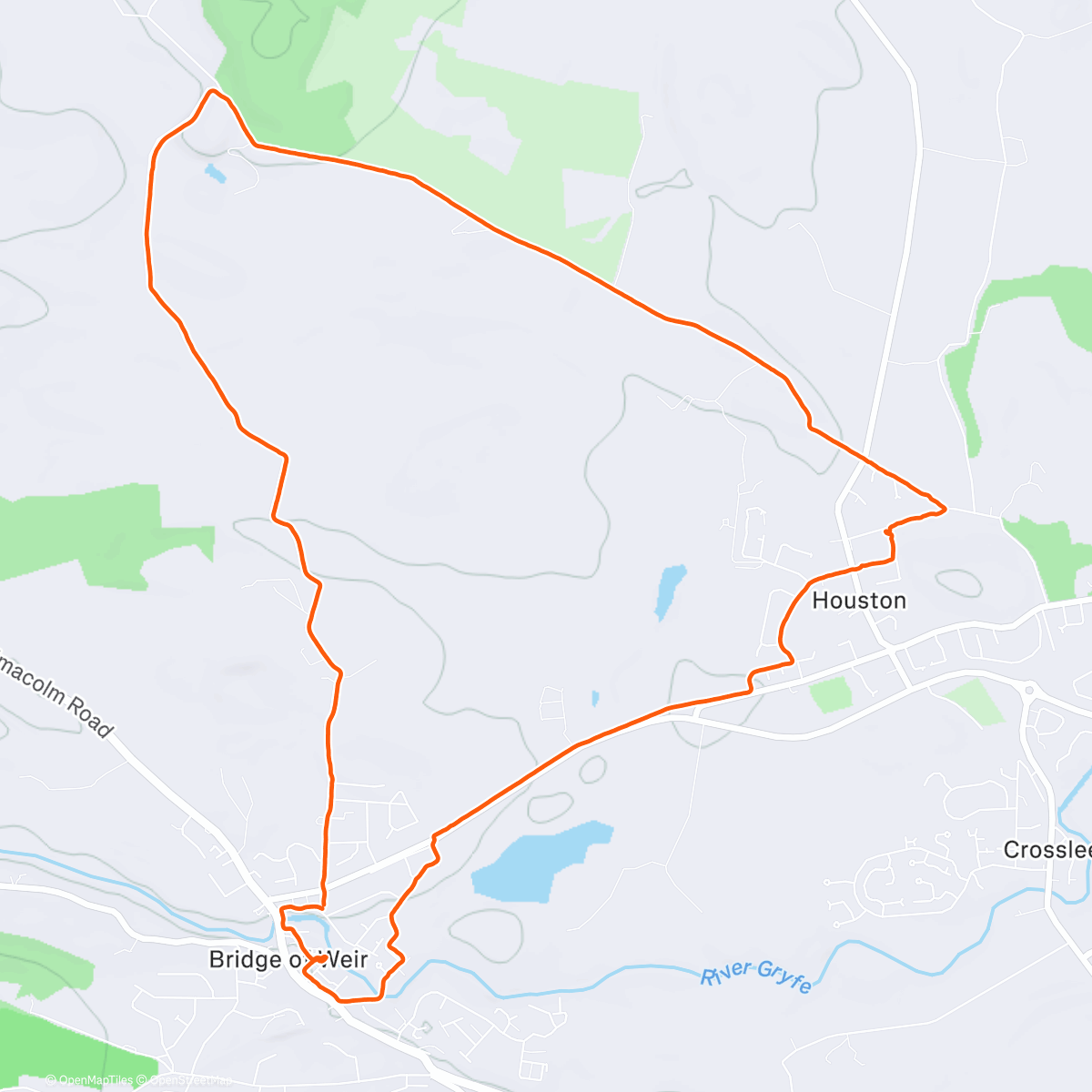 Map of the activity, Morning Walk