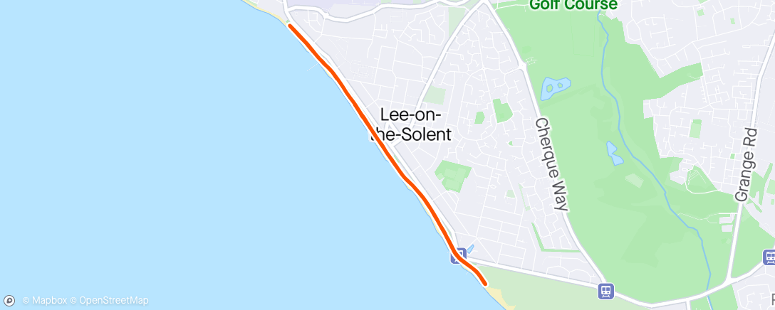 Map of the activity, Lee-on-the-Solent Parkrun