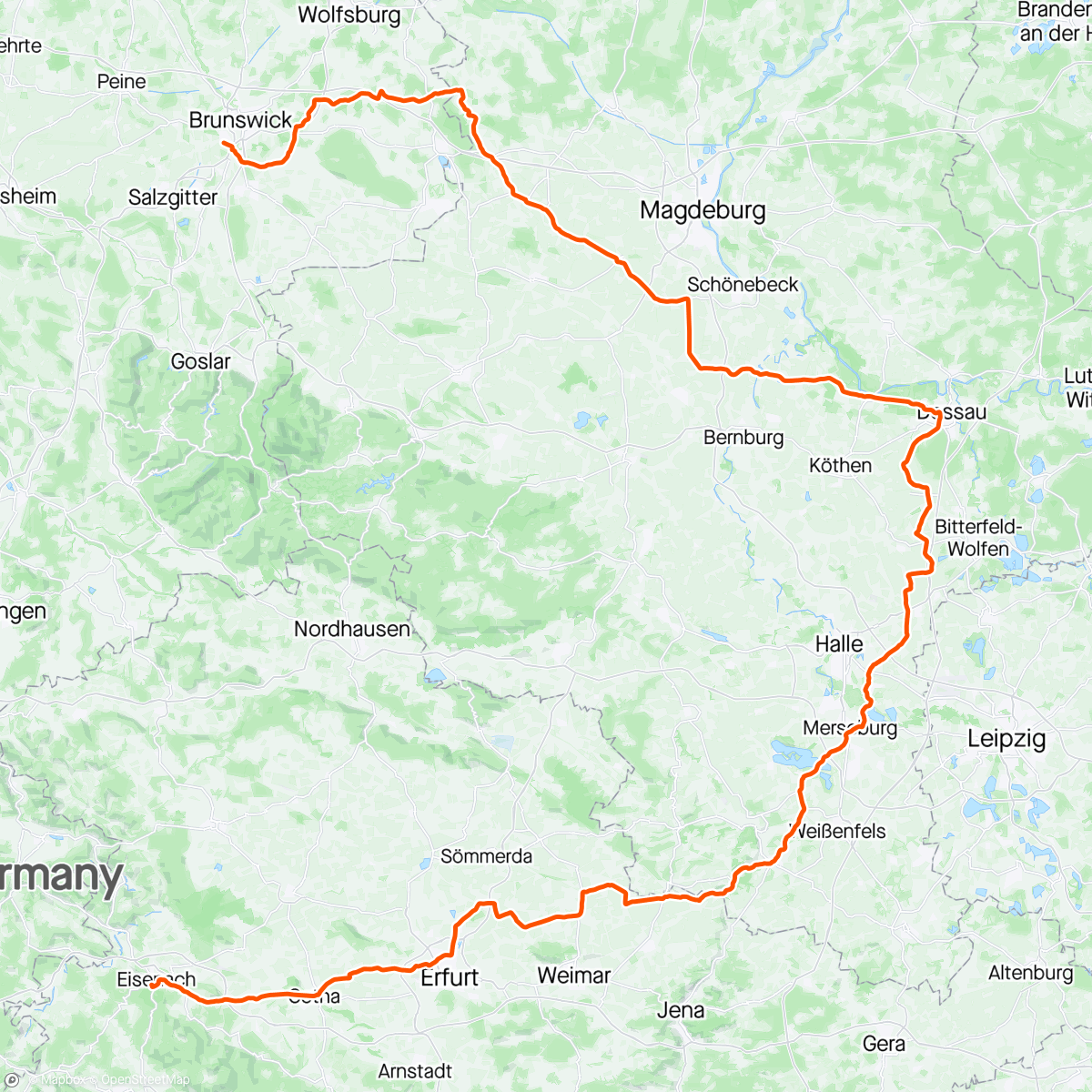 Map of the activity, Flèche Allemagne - 3WheelBlizzards