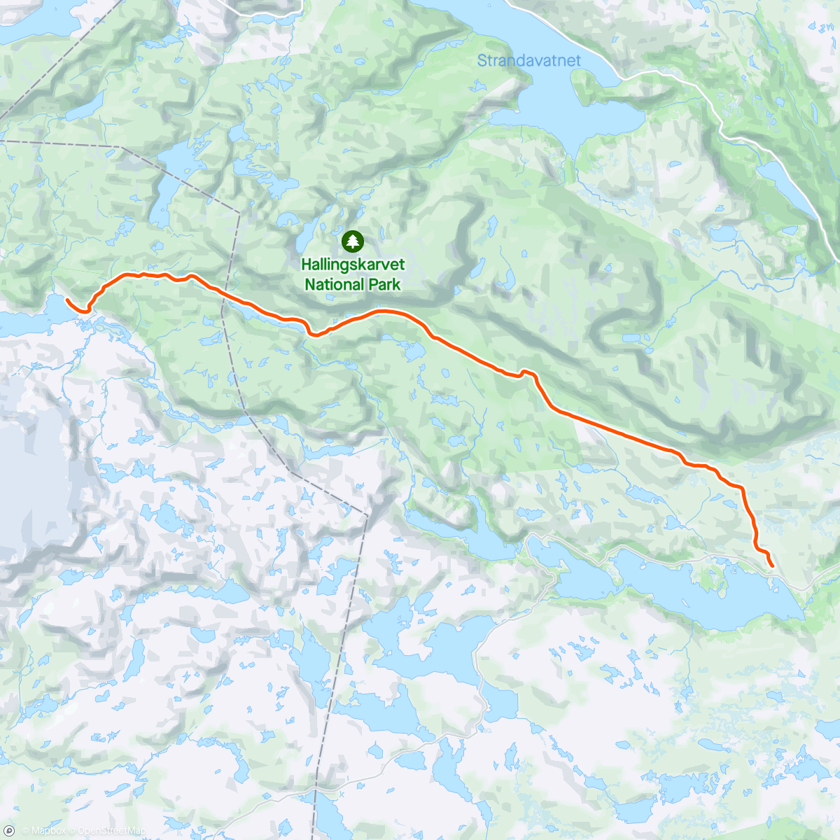 Map of the activity, Skarverennet dagen derpå