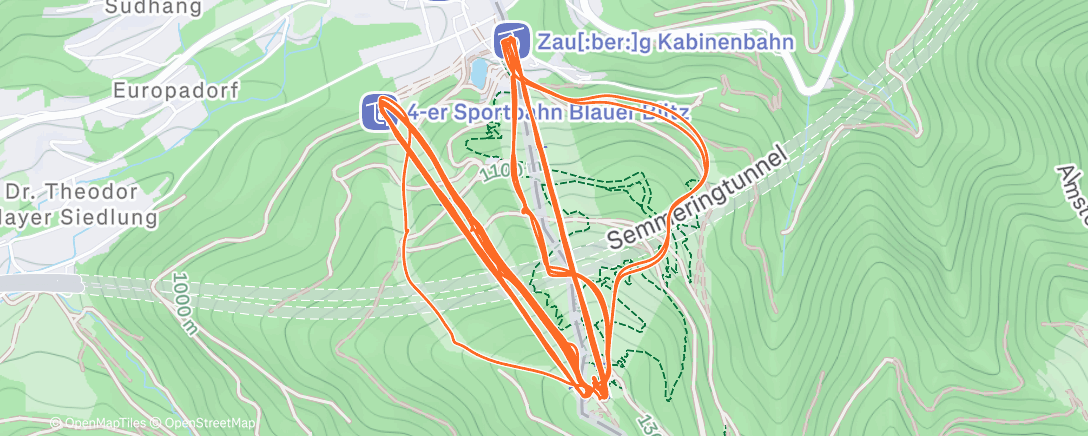 Map of the activity, Morning Alpine Ski