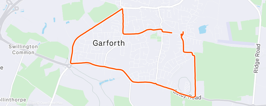 Map of the activity, Morning Run