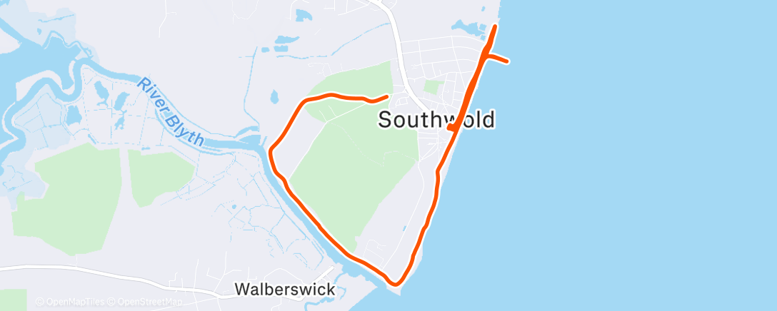 Map of the activity, Afternoon Walk