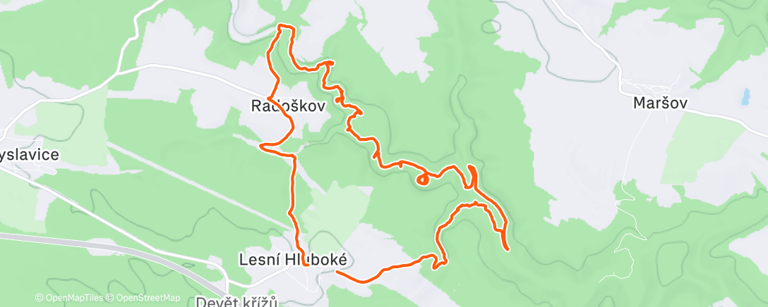 Карта физической активности (Morning Hike)