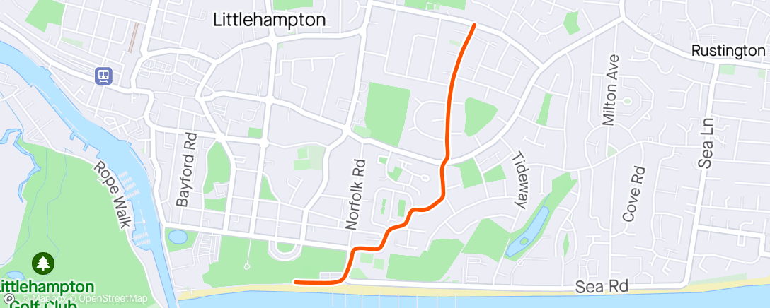 Map of the activity, Run home