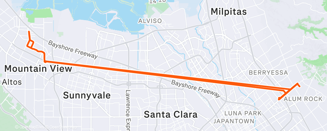 Map of the activity, Morning Ride