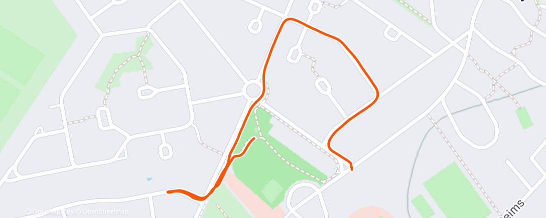 Карта физической активности (Course à pied en soirée)