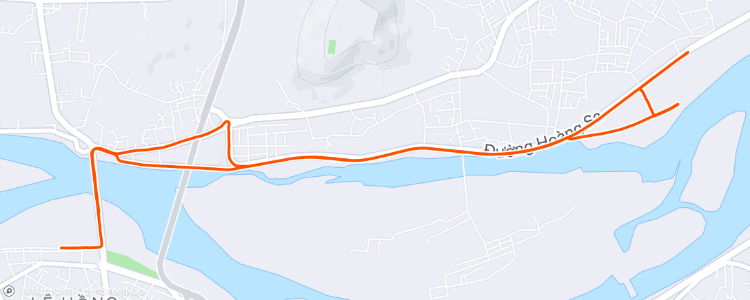 Map of the activity, Morning Run
