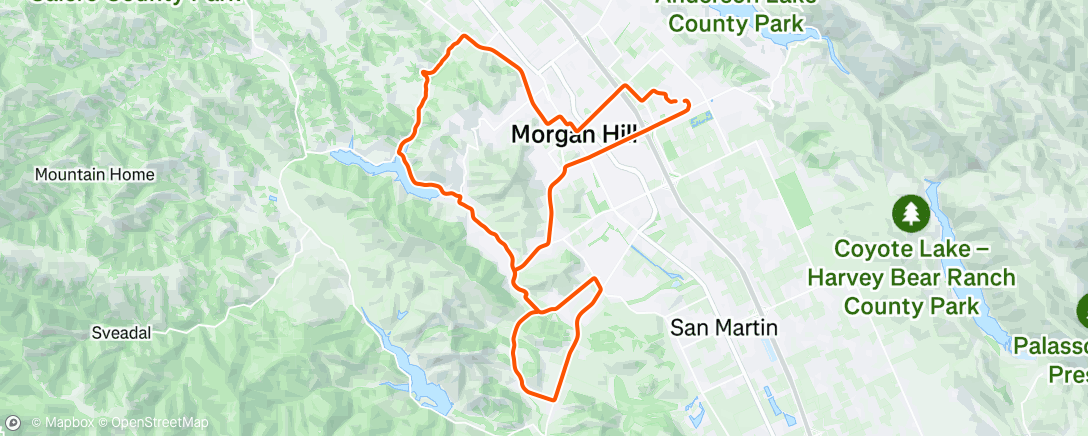 Map of the activity, Morning Ride