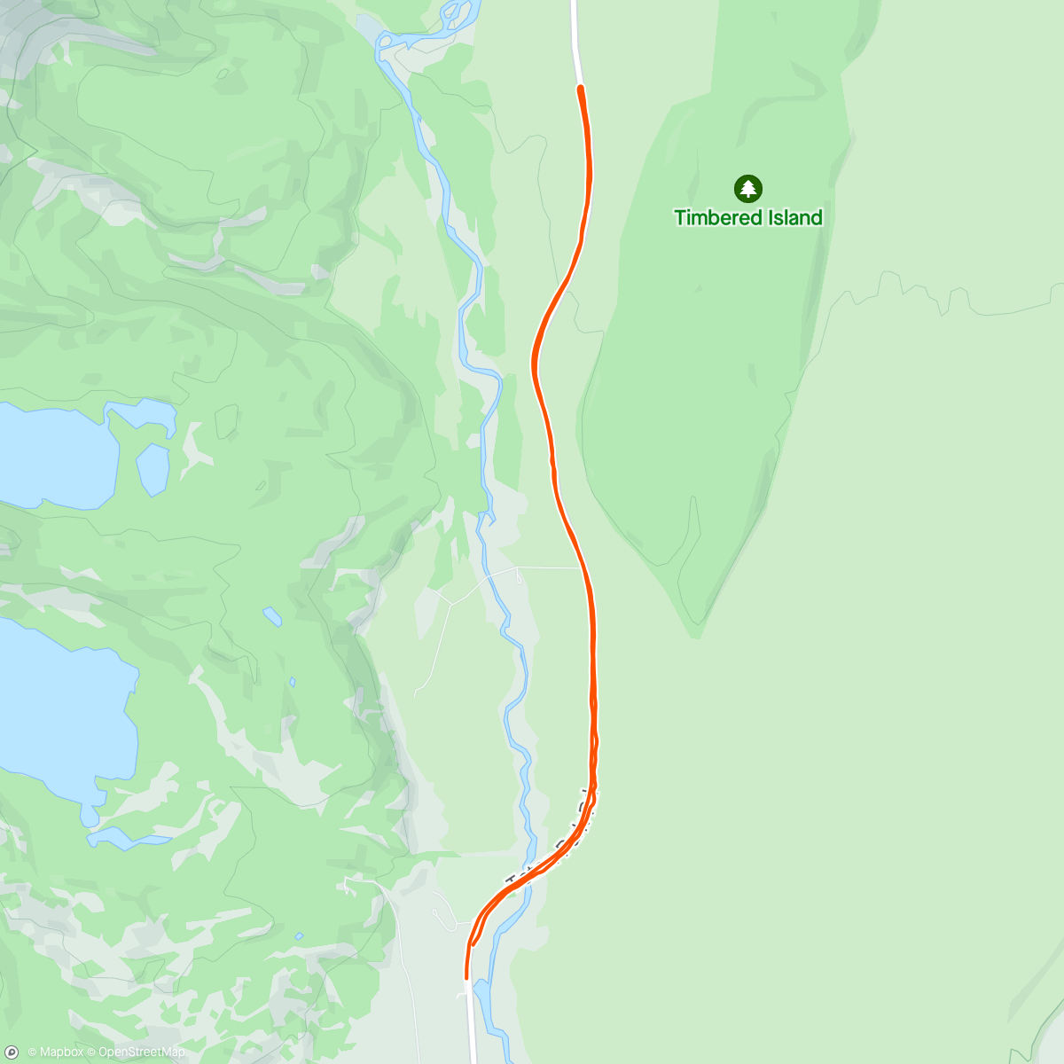 Map of the activity, Teton Park Road Ride