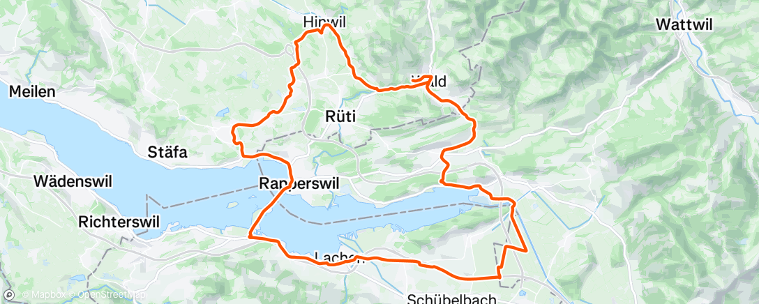 Map of the activity, Mittagsradfahrt