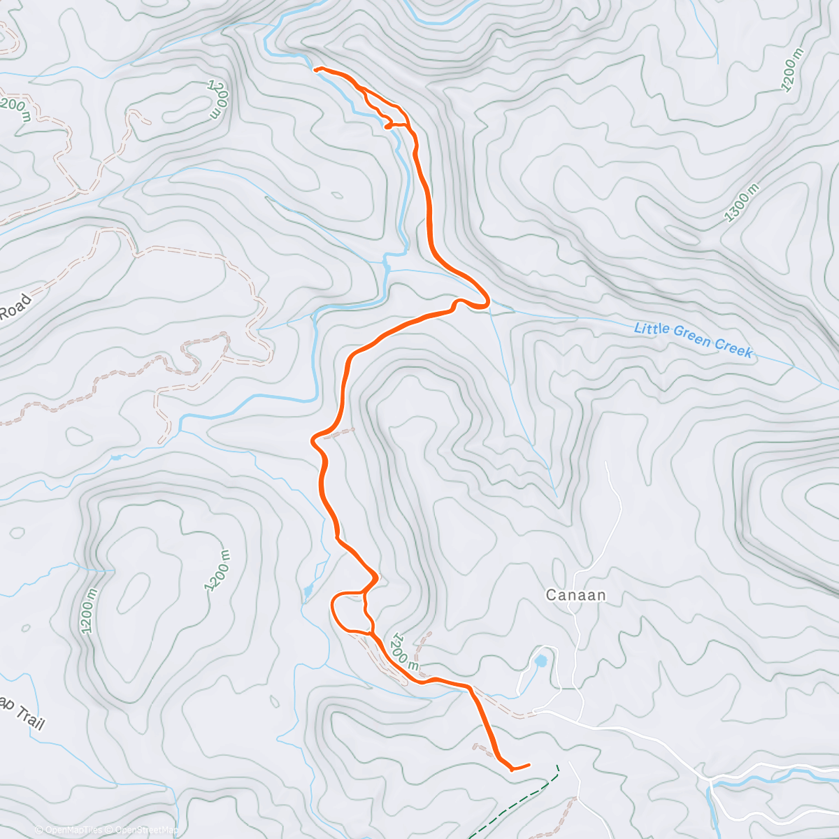 Map of the activity, Devils elbow hike