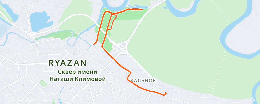 Map of the activity, Утренний забег