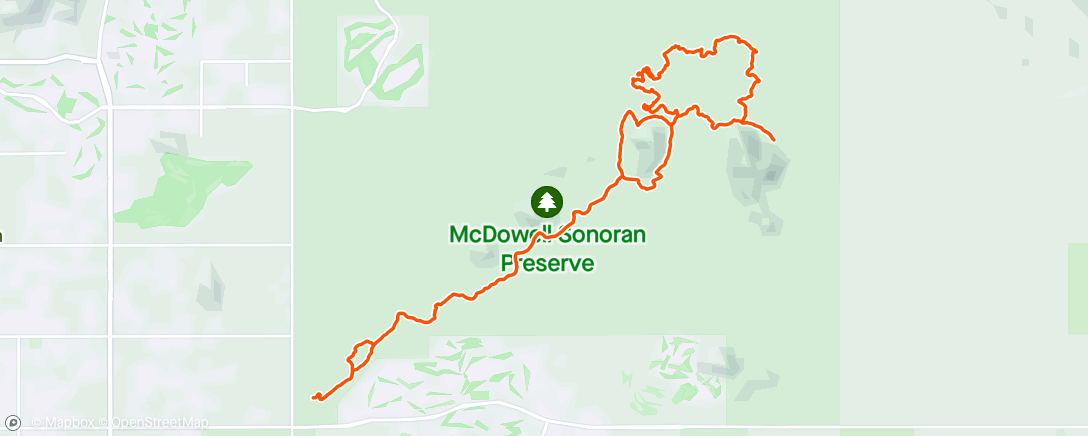 Map of the activity, Pre bike fit Brown's. Nature out in full force. Lizard 🦎 dodging (must've locked up brakes at least ten times). One rattlesnake dodged. Lots of bunnies and birds. Cacti blossoms starting to pop.