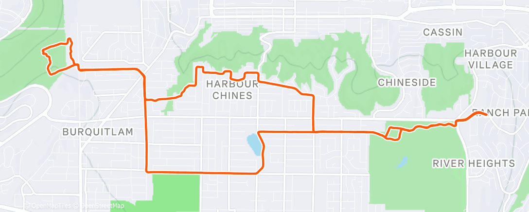 Map of the activity, Afternoon Mountain Bike Ride