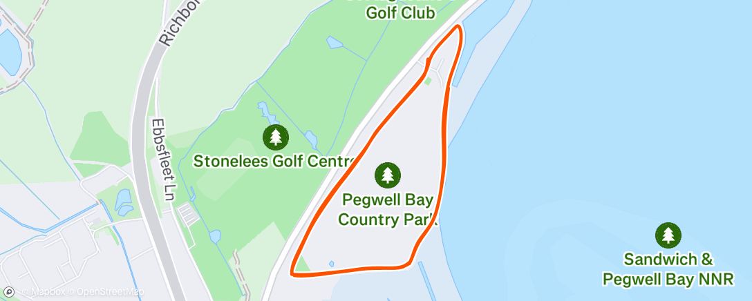 Map of the activity, Park Run