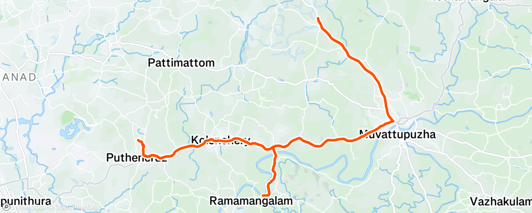 Map of the activity, Morning Ride