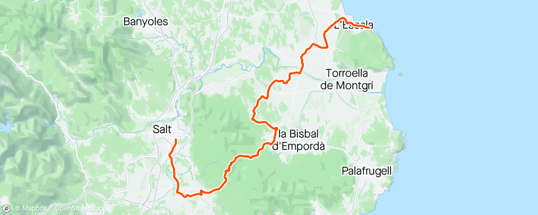 Map of the activity, Bicicleta de matutina