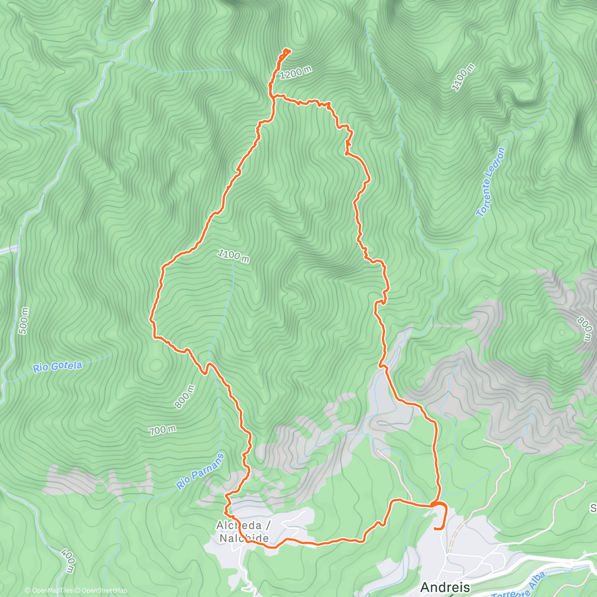Map of the activity, Quasi Bivacco dell'Asta