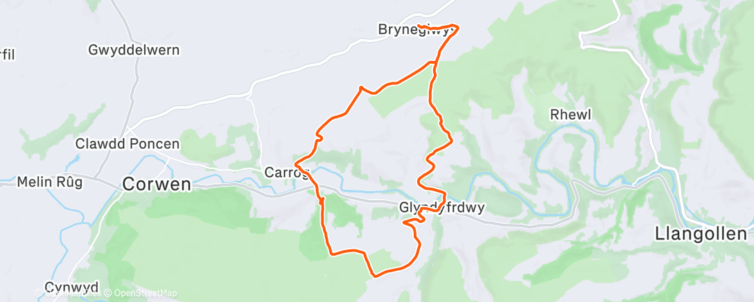 Map of the activity, Lunch Run