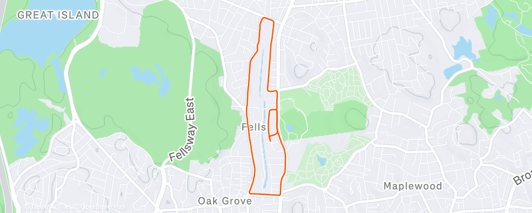 Map of the activity, Morning Run