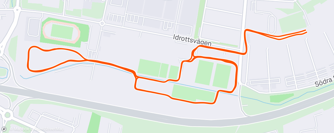 Map of the activity, Evening Run