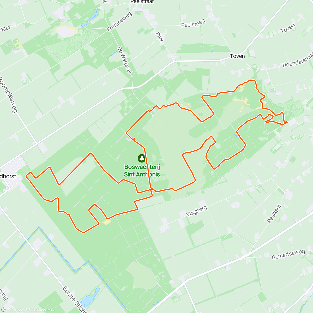 Map of the activity, St Anthonis trail