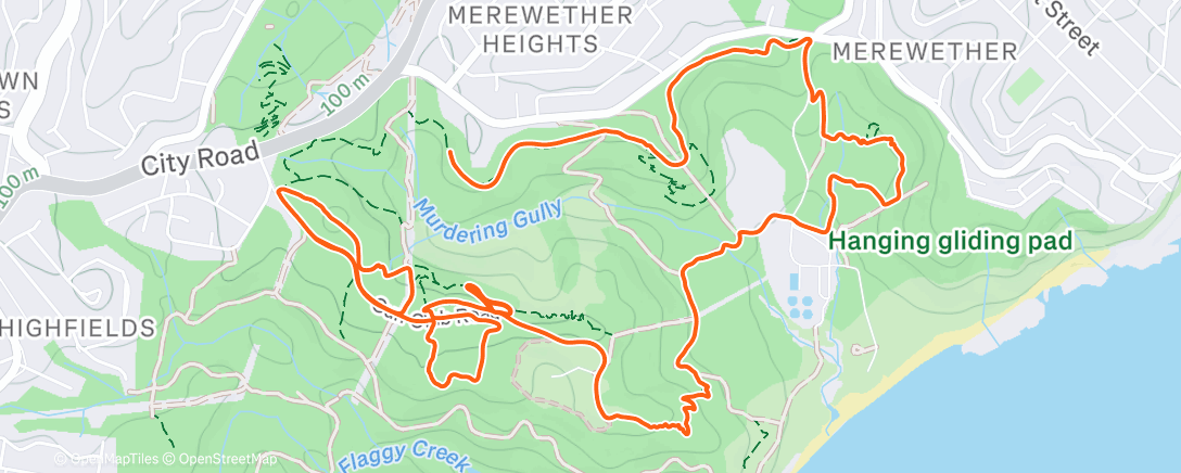 Map of the activity, Morning Mountain Bike Ride