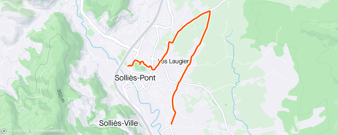 Map of the activity, Course le soir