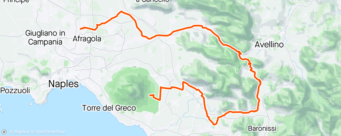 Map of the activity, Giro del Mediterraneo