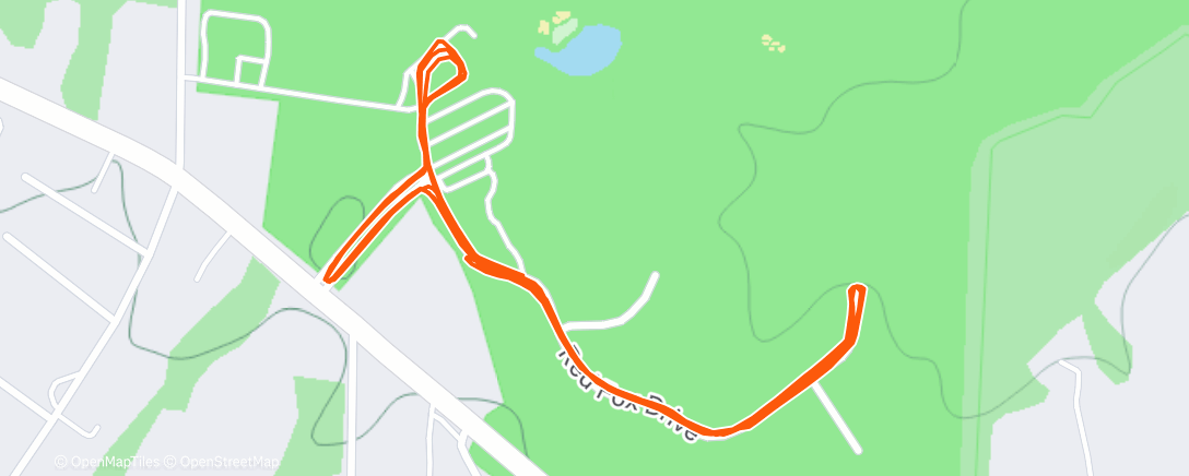 Map of the activity, Afternoon Run