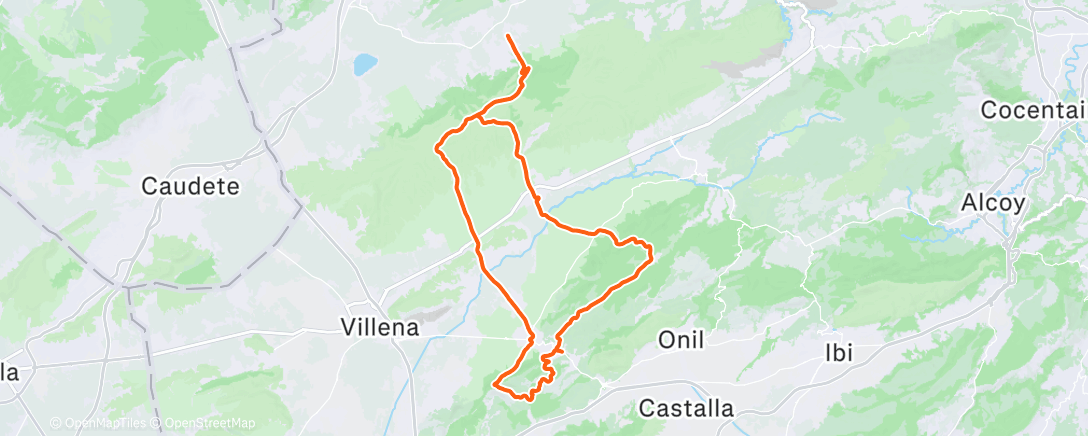 Карта физической активности (Bicicleta de montaña matutina)