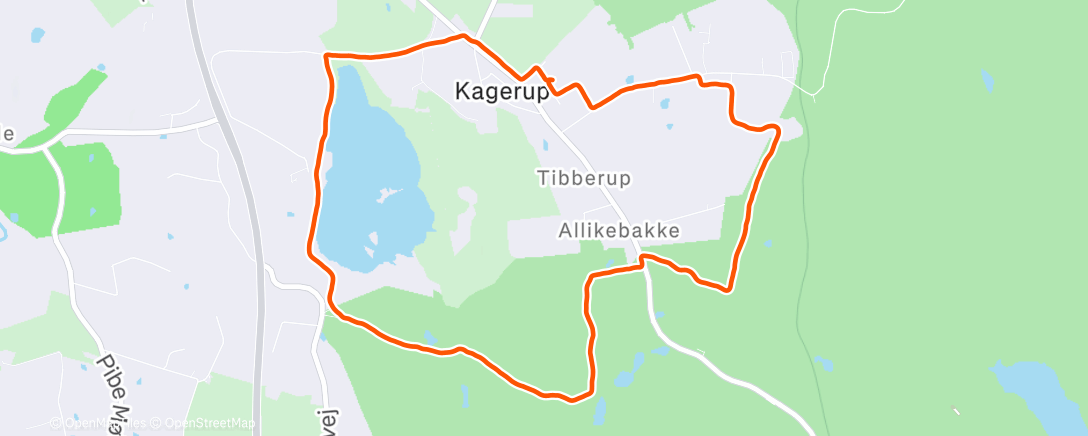 Map of the activity, Afternoon Run