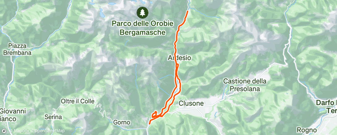 Map of the activity, Giro mattutino