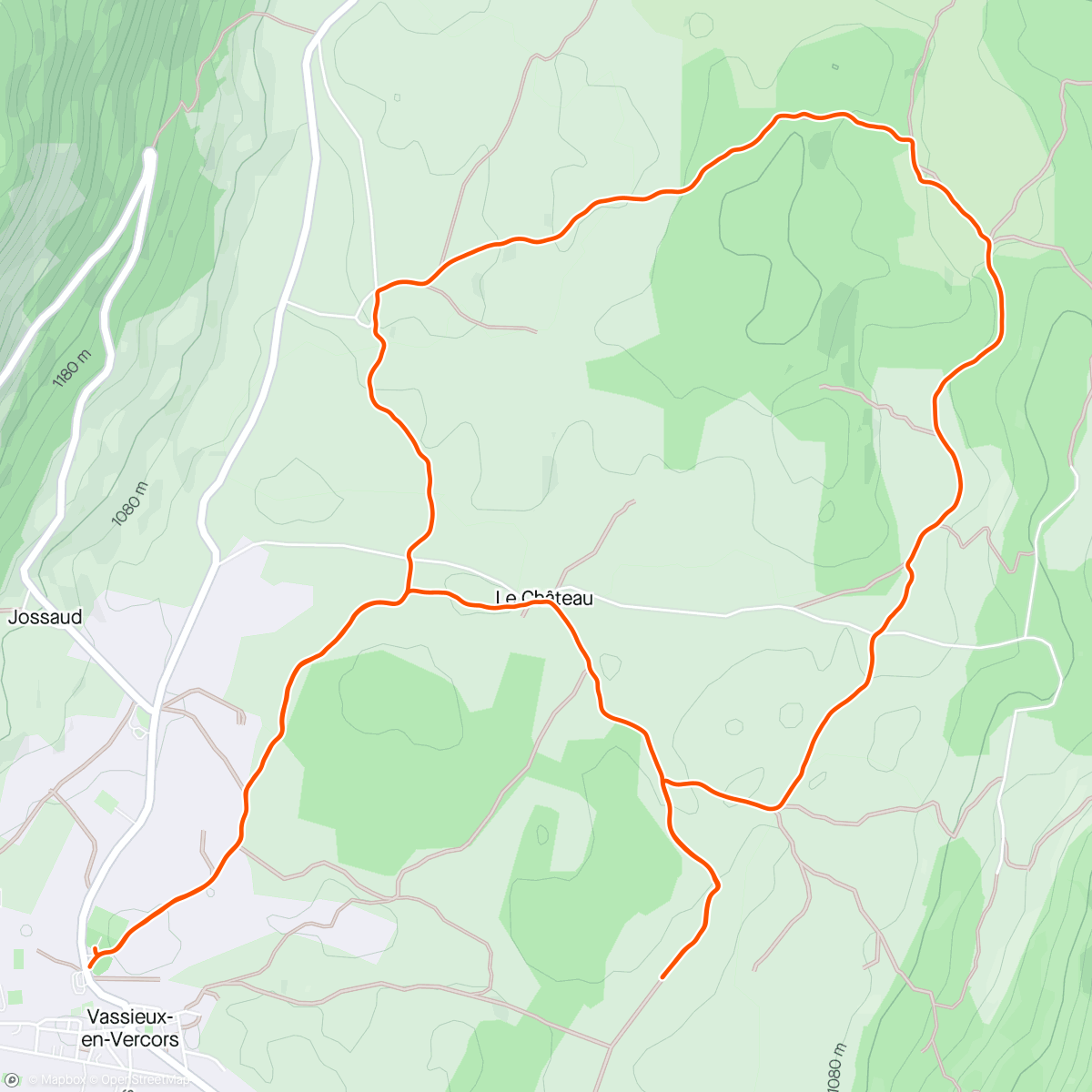 Map of the activity, Quelques km de maintien de charge