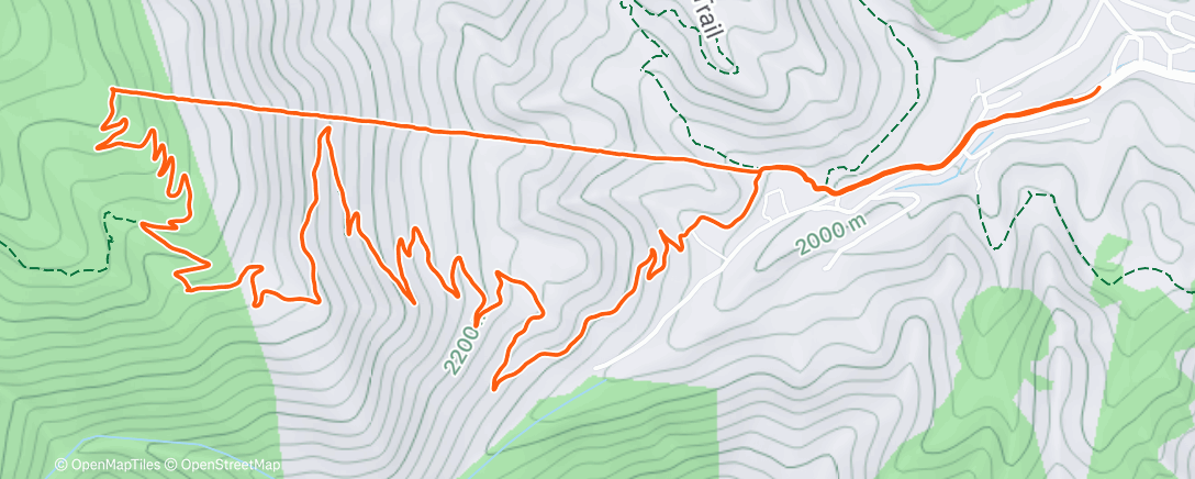 Map of the activity, Trail le matin